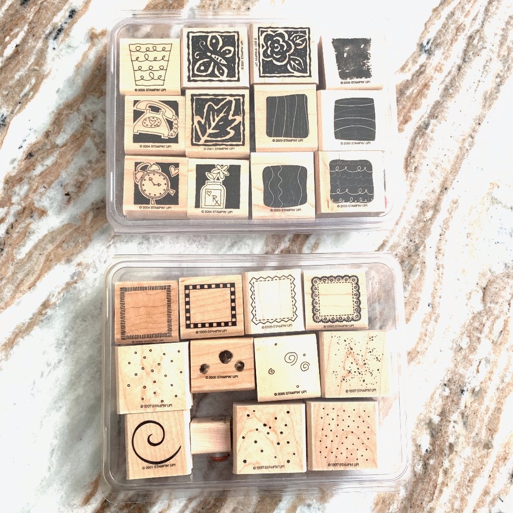24 Misc. Border Background Spots Doodles Stamps